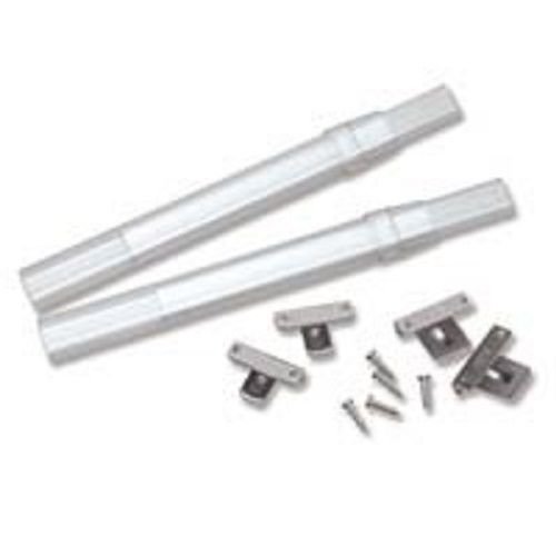 2 Graber Crystal Clear Sash Curtain Rods (11 1/2 to 20-Inch Adjustable, Clear)
