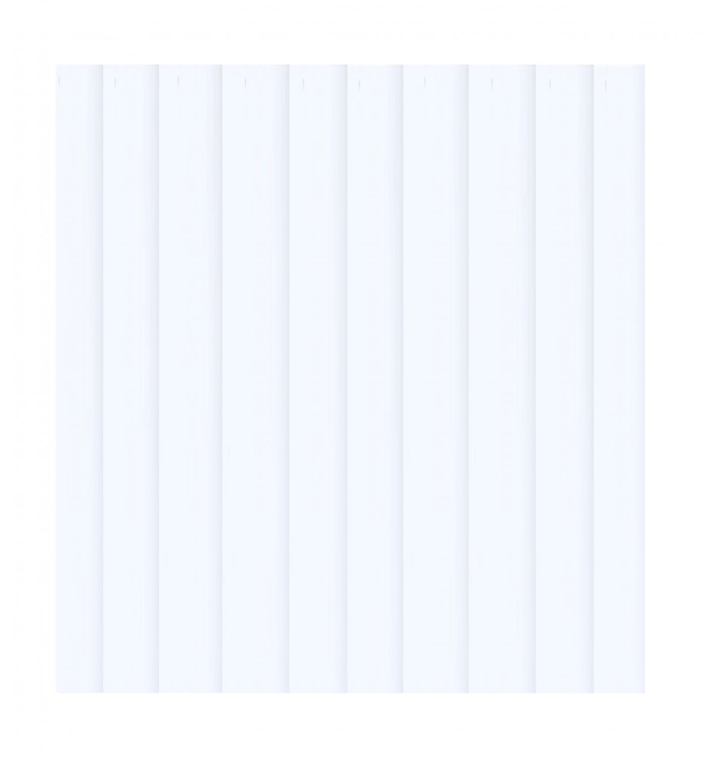 10: PVC Vertical Blind Replacement Slat Smooth (White) 84" x 3 1/2"