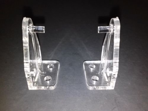 10 PAIR: Hold Down Brackets for MINI BLINDS up to 1 inch wide slats, Clear,