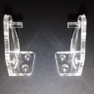 10 PAIR: Hold Down Brackets for MINI BLINDS up to 1 inch wide slats, Clear,