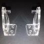 10 PAIR: Hold Down Brackets for MINI BLINDS up to 1 inch wide slats, Clear,
