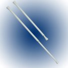 2 QTY: Graber 7/16-Inch Round Spring Tension Rod 11 -18"Adjustable width - White