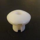 12 QTY: WHITE  Blind Bottom Rail Cord Cover Buttons w/ hole, fits 3/8"hole