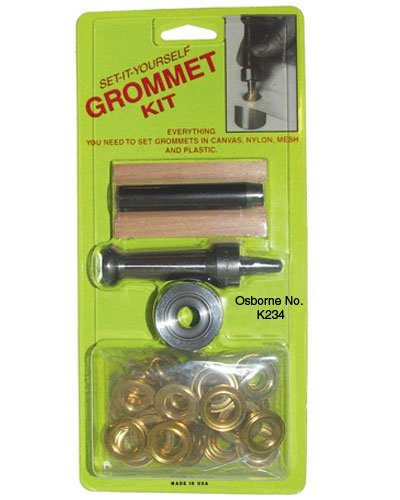 C. S. Osborne & Co.Grommet Kit, Set It Yourself, Size 2, Brass Grommets, K234-2