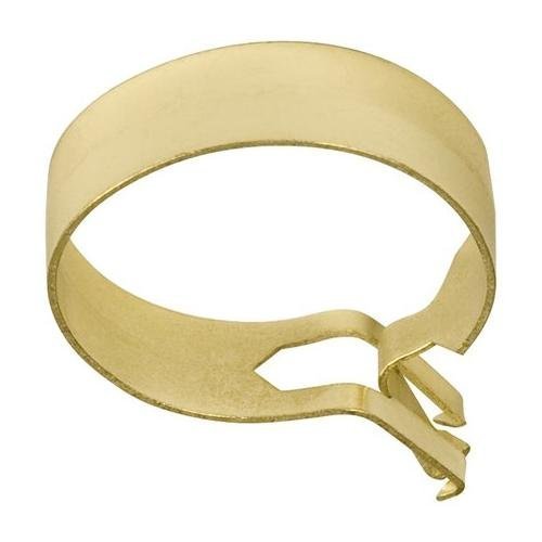 Graber 3/4-Inch Round Cafe Curtain Clips, Brass - 14 Clips per Package #5-760-8