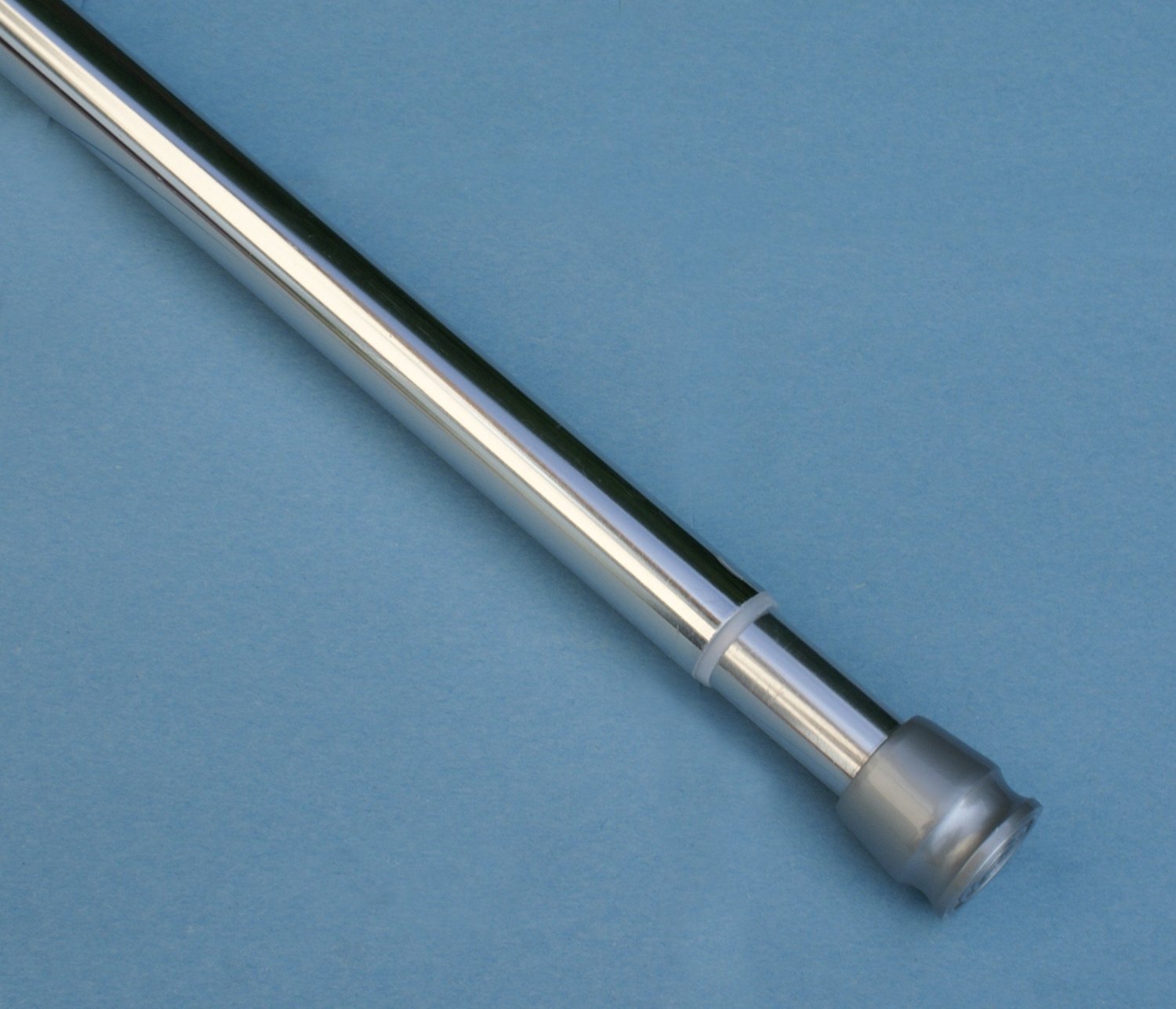 Graber 1-Inch Spring Tension Curtain Rod ( 42 - 72" Adjustable, Chrome)2-693-0
