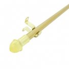 Graber 7/16-Inch Round Cafe Curtain Rod (84 to120-Inch Width, Brass)