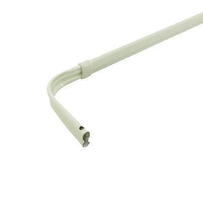 Graber Lock Seam Curtain Rod, 84- 120" Adjustable , 3 1/2-Inch Projection, White