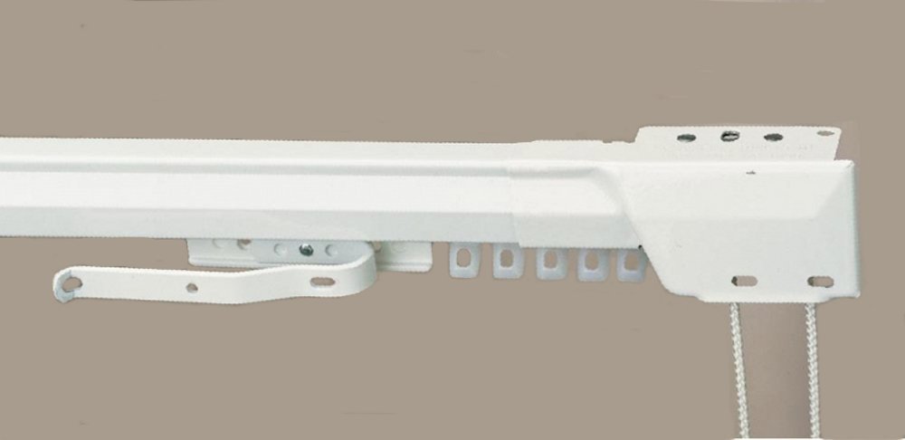 Kirsch Superfine Single Center Opening Traverse Curtain Rod (100" - 180"