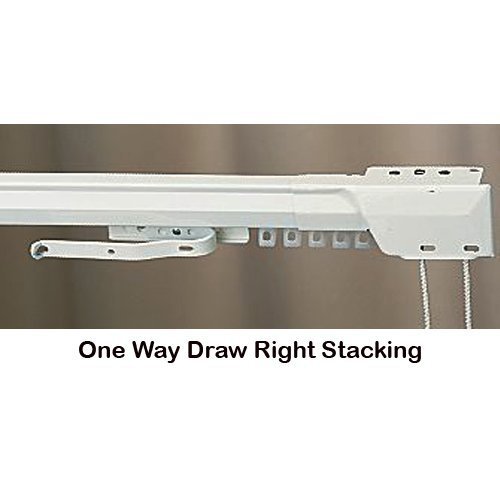 Superfine Traverse One-Way Right Curtain Rod (100" - 180" one way draw right)