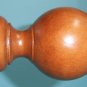 Wood Ball Finials for 1 3/8" Diameter Pole-1 Pair (Estate Oak)