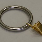 14 QTY:Premium Polished SILVER Drapery Ring w/ GOLD clips-Extra Thick- 1 1/2" ID