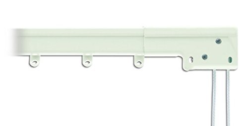 Graber Super Heavy Duty Traverse Curtain Rod 38-66 Inch, White (Center Draw)
