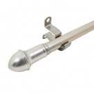 Graber 7/16-Inch Round Cafe Curtain Rod (28 to 48-Inch Width, Nickel) w/ Bracket