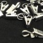 48 QTY. : HEAVY DUTY DRAPERY RING CLIP in BRUSHED SILVER (SATIN FINISH)/  Steel