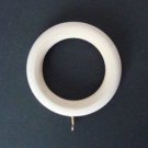 10 QTY: Solid Wood Unfinished Curtain Rings w/ brass eye hook 1 3/4 X 2 7/8"