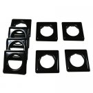 Fast-Set Metal, #12 Square Grommet, 1 9/16", 8 Sets, BLACK