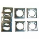 Fast-Set Metal, #12 Square Grommet, 1 9/16", 8 Sets, POLISH SILVER