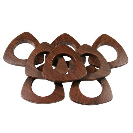 Triangle #10 Plastic Grommets, 1 3/8", 8 Sets, Dark Wood