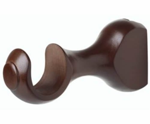 Kirsch Wood Trends Classics  4 1/2" Return Center Bracket for 1 3/8" pole, Mahog