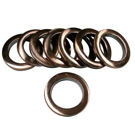#15 Plastic Grommet, 1 7/8" Id, 8 Sets, Brushed Antique Copper