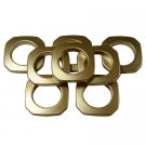 Square #10 Plastic, 1 3/8", 8 Sets, MATTE BRASS
