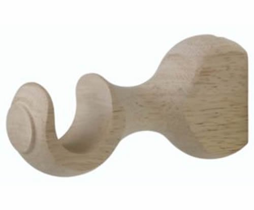 Kirsch Wood Trends Classics 4 1/2" Return  Center Bracket for 1 3/8" pole, Unfin