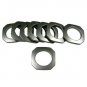 Square #10 Plastic, 1 3/8", 8 Sets, BRUSHED STEEL