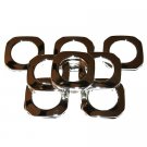 Square #10 Plastic, 1 3/8", 8 Sets, CHROME