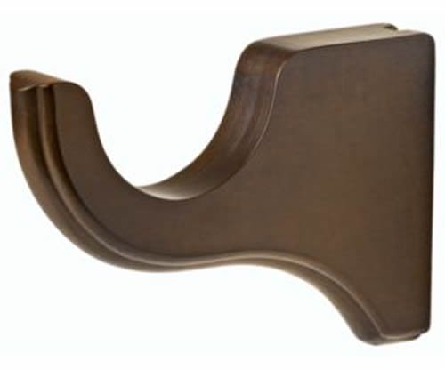 Kirsch Wood Trends Classics 6" Return Bracket for 3" pole,  Hazelnut (MPN# 59133