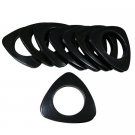Triangle #15 Plastic Grommets, 1 7/8" Id, 8 Sets, Black