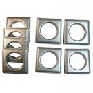 Fast-set Metal, #12 Square Grommet, 1 9/16", 8 Sets, Matte Nickel