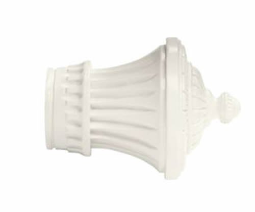 Kirsch Wood Trends Classics Charleston Finial, for 3" pole, White (MPN# 56802025