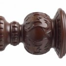 Kirsch Wood Trends Classics Reign Finial, for 3" pole, Mahogany (MPN# 56805083)