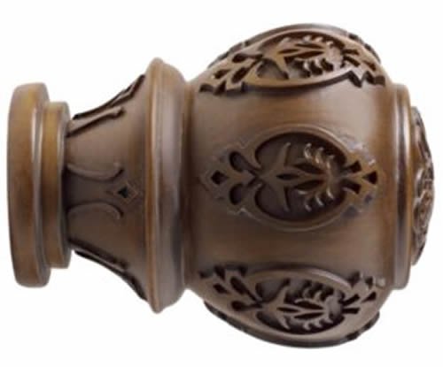 Kirsch Wood Trends Classics Lacey Finial, for 3" pole, Hazelnut (MPN# 56804827)