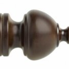 Kirsch Wood Trends Classics Sherwood Finial, for 1 3/8" pole, Coffee (MPN# 5609E