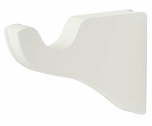 Kirsch Wood Trends Classics 3 1/2" Return End Brackets for 1 3/8" pole, White, 1