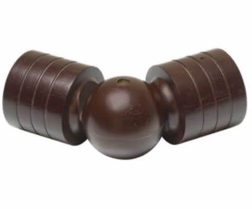 Kirsch Wood Trends Classics Swivel Socket for 1 3/8" pole, Mahogany (MPN# 560