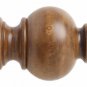 Kirsch Wood Trends Classics Button Ball Finial, for 1 3/8" pole, Estate Oak (MPN