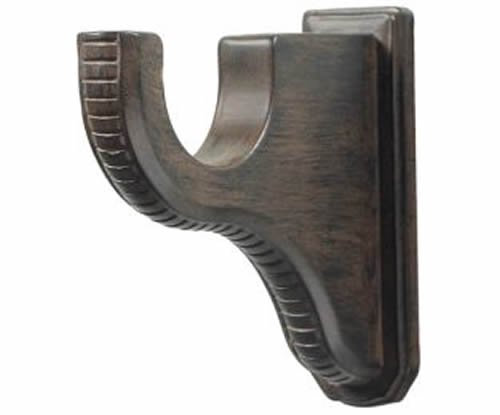 Kirsch Wood Trends Renaissance 3 3/4" Return Bracket for 2" pole,  Mocca (MPN# 2
