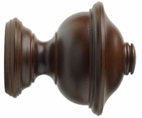 Kirsch Wood Trends Classics Chaucer Finial, for 2" pole, Coffee (MPN# 46807841)