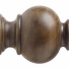 Kirsch Wood Trends Classics Button Ball Finial, for 1 3/8" pole, Hazelnut (MPN#