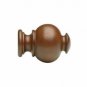 Kirsch Wood Trends Classics Button Ball Finial, for 1 3/8" pole, Walnut (MPN# 56