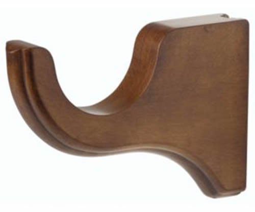 Kirsch Wood Trends Classics 6" Return Bracket for 3" pole,  Estate Oak (MPN# 591