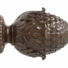 Kirsch Wood Trends Classics Oakleaf Finial, for 1-3/8" pole, Coffee (MPN# 50917G