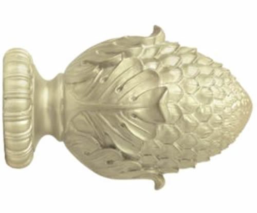 Kirsch Wood Trends Classics Oakleaf Finial, for 1-3/8" pole, Satin Gold (MPN# 50