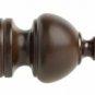 Kirsch Wood Trends Classics Sherwood Finial, for 2" pole, Coffee (MPN# 5509EG841