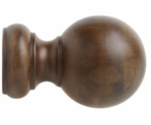 Kirsch Wood Trends Classics Ball Finial, for 2" pole, Hazelnut (MPN# 5508EG827)