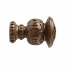 Kirsch Wood Trends Classics Reign Finial, for 2" pole, Hazelnut (MPN# 46805827)