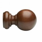Kirsch Wood Trends Classics Ball Finial, for 2" pole, Walnut (MPN# 5508EG085)